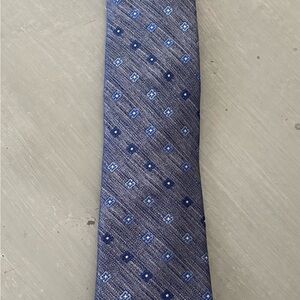 Men's Pronto UOMO Blue Patterned Tie
